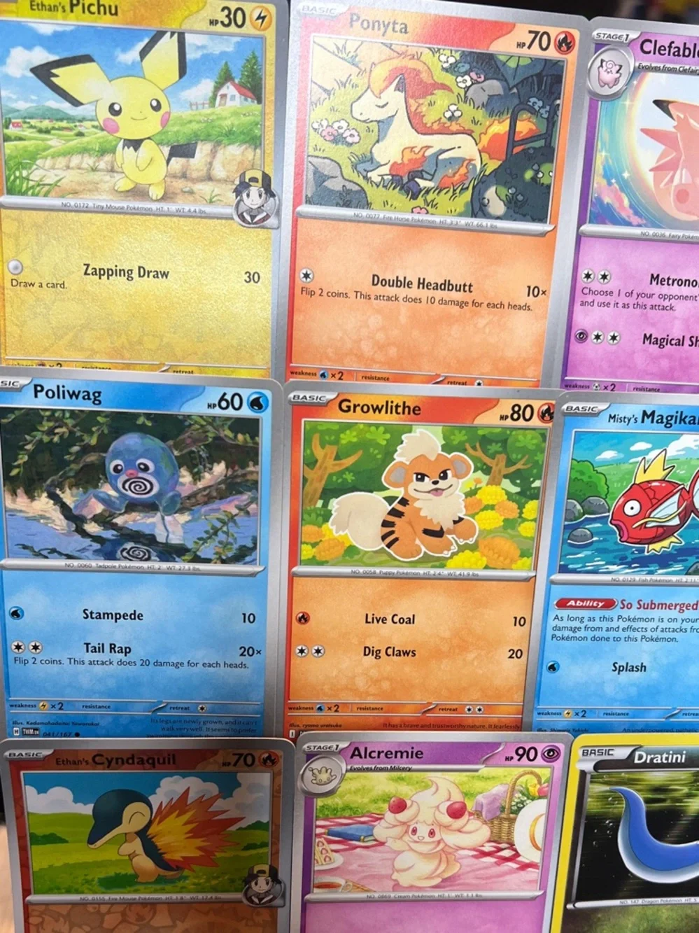 ⚜️Pokémon 16-card Lot, Includes Lapras, holo Dratini, reverse holo Ducklett